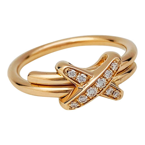 Bague 55 Bague Chaumet "Jeux de Liens" or rose et diamants. 58 Facettes 30679
