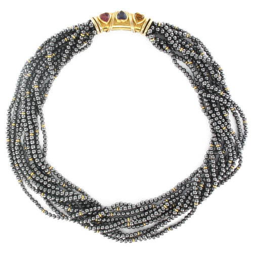 Collier Collier perles d'hématites 58 Facettes 16-178