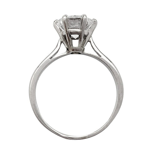 Bague Bague Solitaire 1.86 carats F SI1, or blanc. 58 Facettes 30301