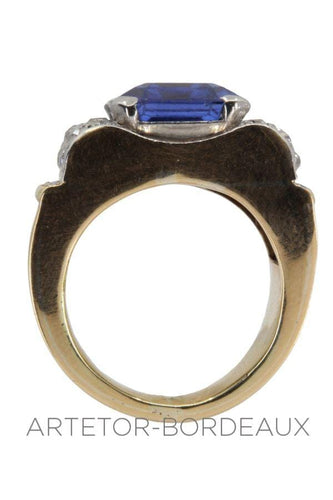 Bague 48 Bague tank saphir et diamants 58 Facettes 35631