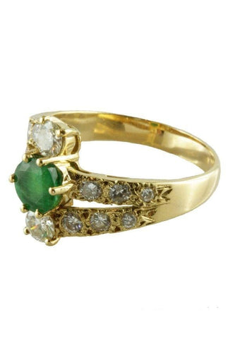 Bague 60 Bague émeraude et diamants 58 Facettes 21361