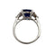 Bague 52 Bague or blanc, saphir 6,8 carats épaulé de diamants. 58 Facettes 30387