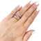Bague 51 Bague en or jaune diamants et saphirs roses. 58 Facettes 30639