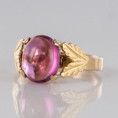Bague 52 Bague tourmaline et feuilles d'or 58 Facettes 17-058B-52