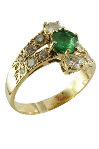 Bague 60 Bague émeraude et diamants 58 Facettes 21361