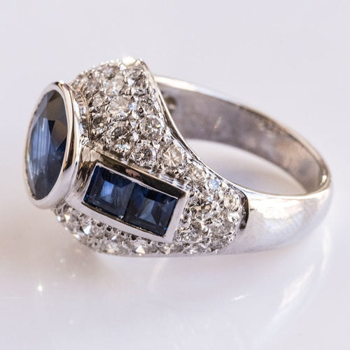 Bague 49 Bague Saphirs et Diamants 58 Facettes 6228-50