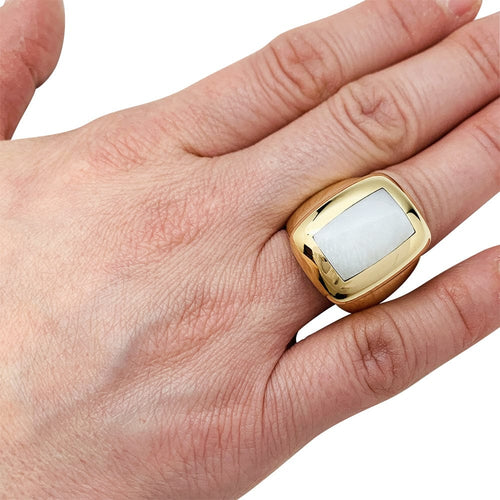 Bague 51 Bague Van Cleef & Arpels, collection "Babylone", or jaune, nacre. 58 Facettes 30447