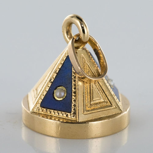 Pendentif Pendentif cachet lapis lazuli perles fines 58 Facettes 19-105