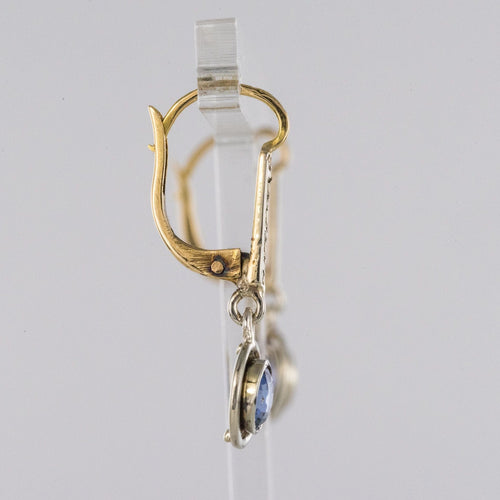 Boucles d'oreilles Boucles d'oreilles anciennes saphirs et diamants 58 Facettes 20-397