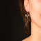 Boucles d'oreilles Boucles d'oreilles anciennes feuilles et glands cheveux 58 Facettes 19-072