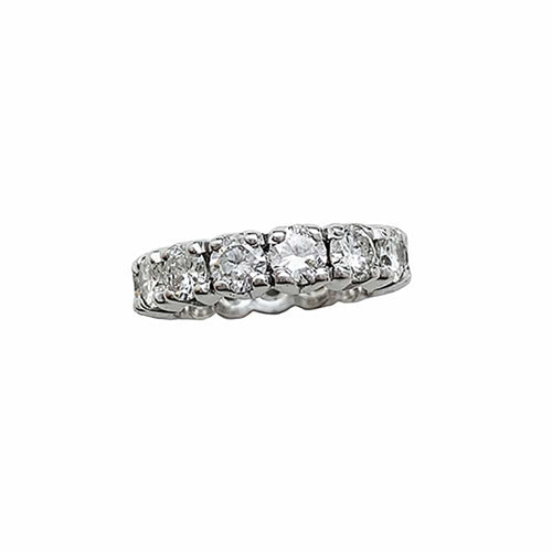 Bague 56 Alliance tour complet or blanc. 58 Facettes 30613