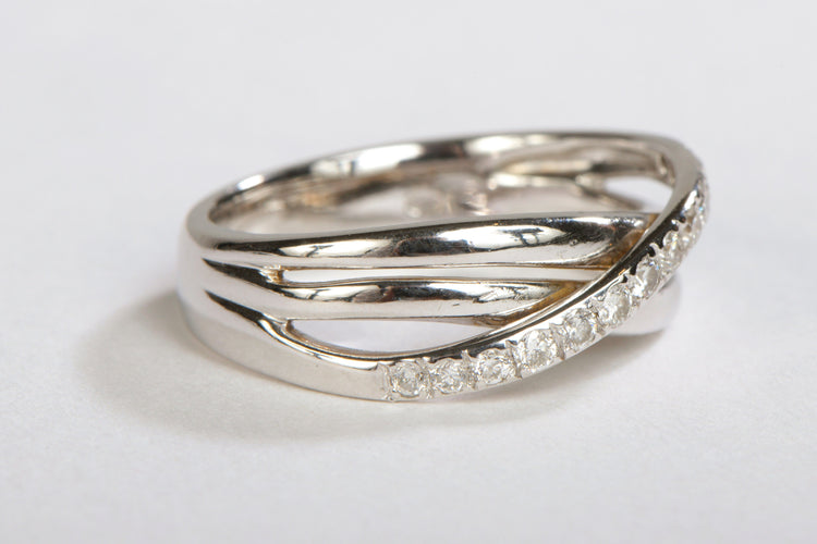 Bague 53 Bague Or blanc Diamant 58 Facettes 05626CD