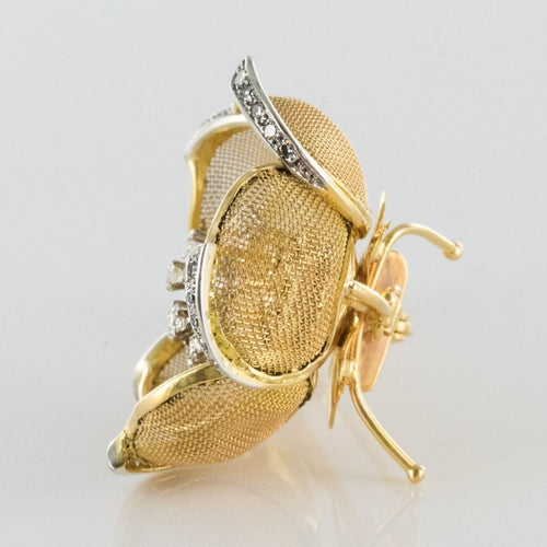 Broche Broche ancienne rose articulée et diamants 58 Facettes 00-136