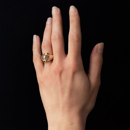 Bague 53 Bague ancienne or jaune diamant 58 Facettes 19-524-54