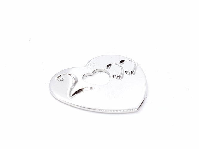 Pendentif Poiray Pendentif Coeur Or blanc 58 Facettes 00612CN