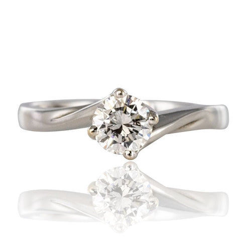 Bague 48 Solitaire or blanc diamant 58 Facettes 00-145-5677559-53