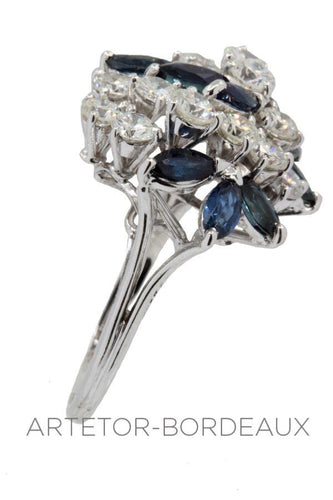 Bague 55 Bague saphirs et diamants 58 Facettes 33471