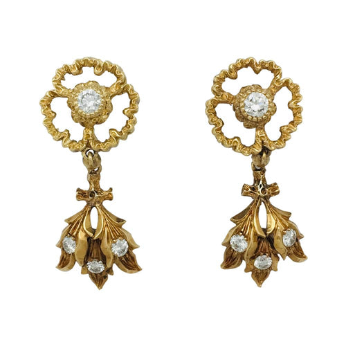 Boucles d'oreilles Boucles d'oreilles Buccellati or jaune et diamants. 58 Facettes 26869