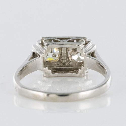 Bague 55 Bague art déco 2 diamants 58 Facettes 19-107-55