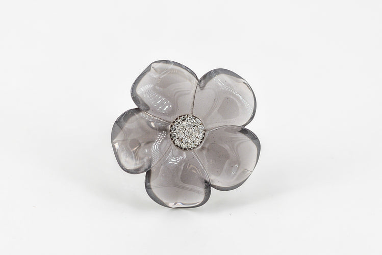 Bague 53 André Benitah Bague Printania Or blanc Diamant 58 Facettes 06210CD