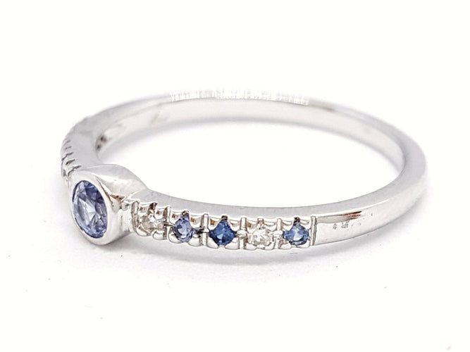 Bague 54 Isabelle Langlois Bague Or blanc Diamant 58 Facettes 06206CD