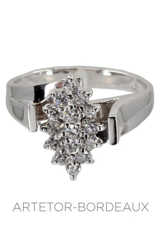 Bague 61 Bague diamants années 50' 58 Facettes 33511
