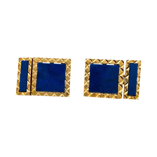 Boutons de manchette Boutons de manchette Cartier en or jaune et lapis lazuli. 58 Facettes 29775