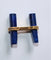 Boutons de manchette bâtonnets onyx et lapis 58 Facettes 375