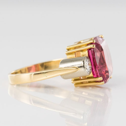 Bague 54 Bague tourmaline coussin et diamants 58 Facettes 18-154-54