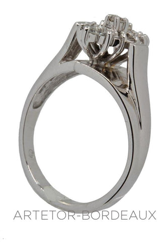 Bague 61 Bague diamants années 50' 58 Facettes 33511