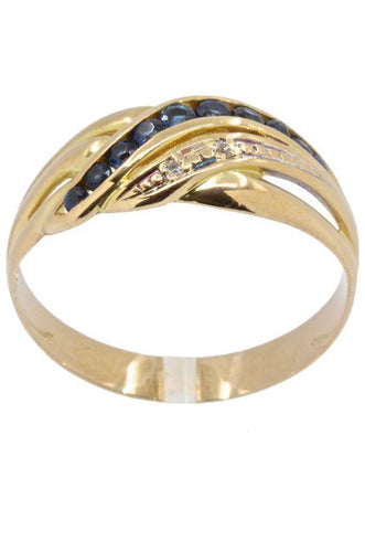 Bague 61 Bague moderne saphirs et diamants 58 Facettes 36331