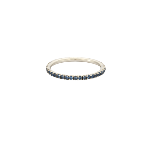 Bague 50 Fine Alliance or gris saphirs 58 Facettes