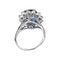 Bague 56 Bague Marguerite Saphir 7.16 ct, or blanc et diamants. 58 Facettes 30259
