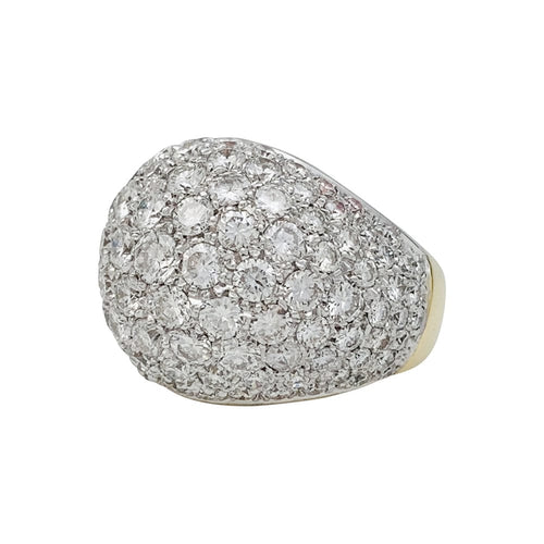 Bague 52 Bague dôme deux ors, diamants. 58 Facettes 29960