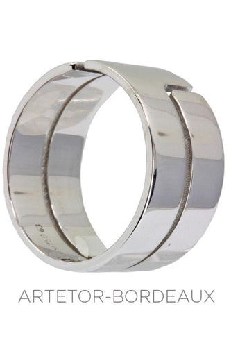 Bague 63 Bague "Seventies" Dinh Van Or Blanc 58 Facettes 31671
