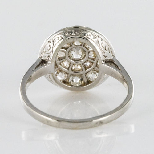 Bague 52 Bague ronde plate diamants taille ancienne 58 Facettes 19-289-55