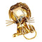 Broche Broche Van Cleef et Arpels "Lion ébouriffé" en or jaune, diamants, émeraudes et émail. 58 Facettes 30126
