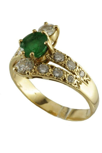 Bague 60 Bague émeraude et diamants 58 Facettes 21361