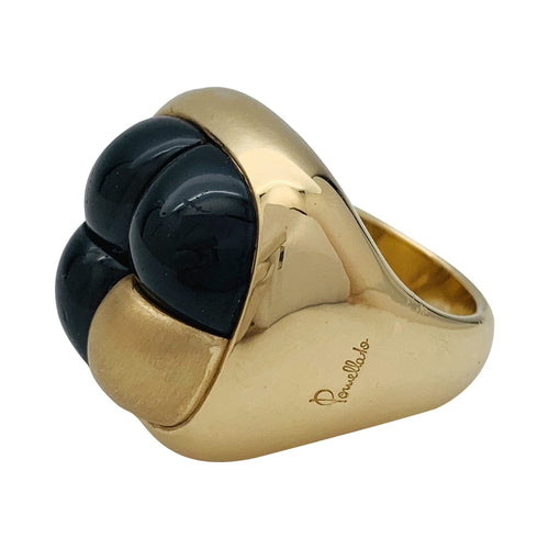 Bague 52 Bague Pomellato "Mosaico" en or jaune et grenat. 58 Facettes 29383