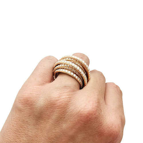 Bague 52 Bague de Grisogono "Allegra" en or rose et diamants. 58 Facettes 30547