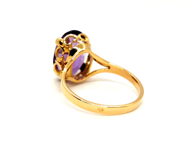 Bague 55 Bague Or jaune Améthyste 58 Facettes 841209CN