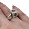 Bague 54 Bague Dé en or blanc diamants noirs et rubis. 58 Facettes 30416
