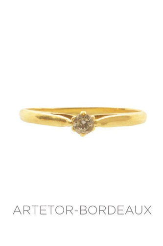 Bague 52 Solitaire moderne 0.10 carat 58 Facettes 19651