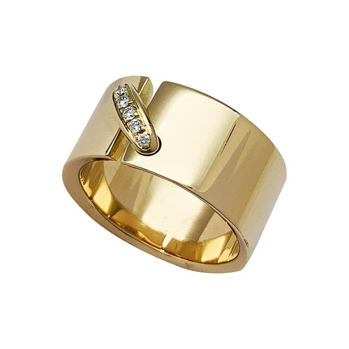 Bague 53 Bague Chaumet jaune et diamants, collection "Liens". 58 Facettes 30434