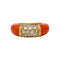 Bague 47 Bague Van Cleef et Arpels "Philippine" en or jaune, corail rose et diamants. 58 Facettes 30228
