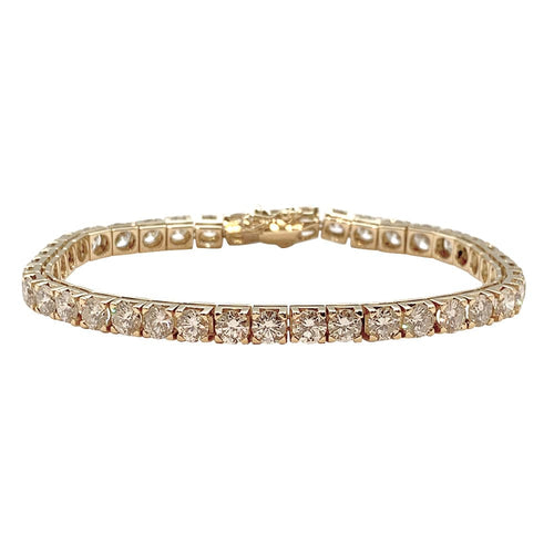 Bracelet Bracelet ligne "tennis" en or jaune serti de brillants. 58 Facettes 30035