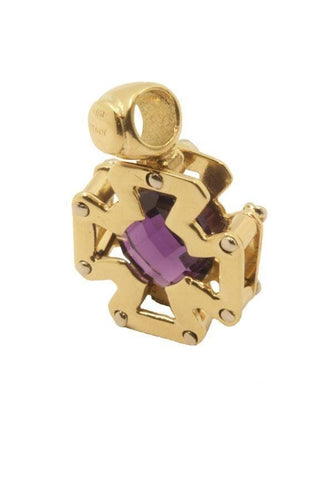 Pendentif Croix  améthyste 58 Facettes 23511
