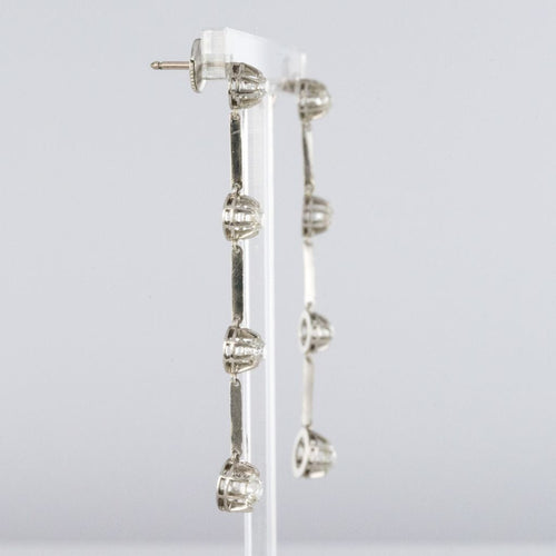 Boucles d'oreilles Pendants d'oreilles platine diamants 58 Facettes 19-167