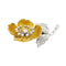 Broche Broche "Eglantine" Boucheron en or et platine, émail et diamants. 58 Facettes 30428