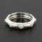 Bague 54 Bague or blanc satiné diamants 58 Facettes ANSETAB-54